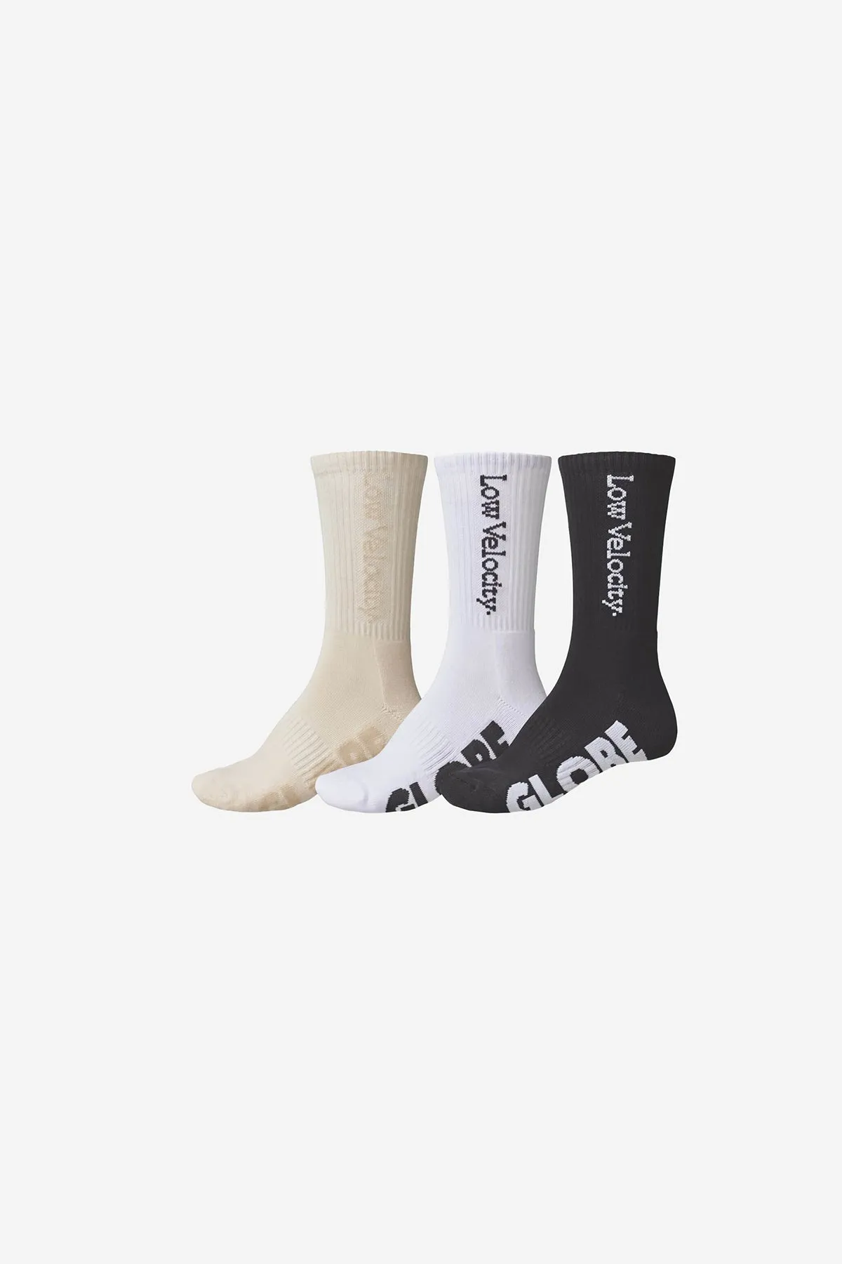 Low Velocity Crew Sock 3 Pack - Assorted sold by Globe