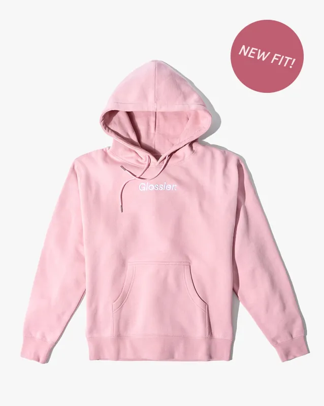 Embroidered Pink Hoodie made by Glossier