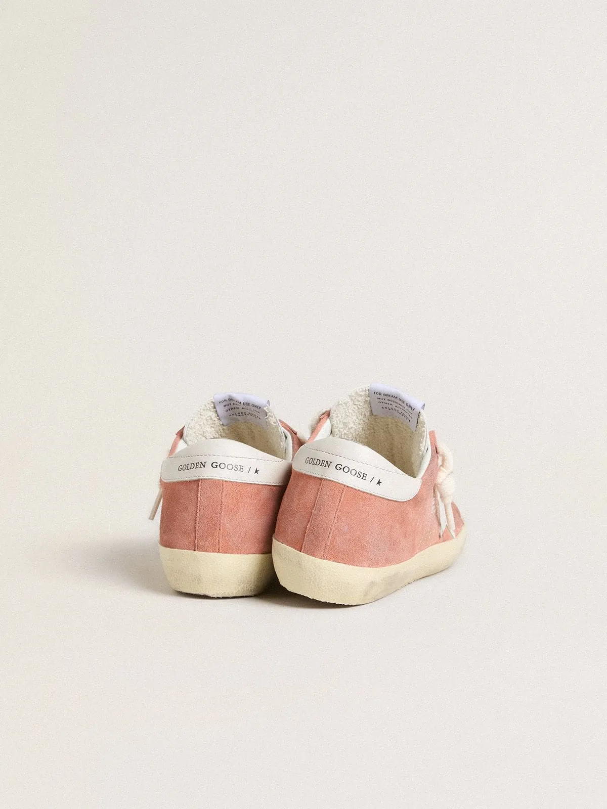 Women’s Super-Star in coral suede with white leather star and heel tab sold by Golden Goose product image thumbnail 4