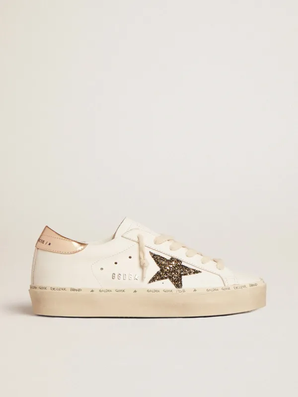 Hi Star LTD with black and gold glitter star and gold heel tab sold by Golden Goose