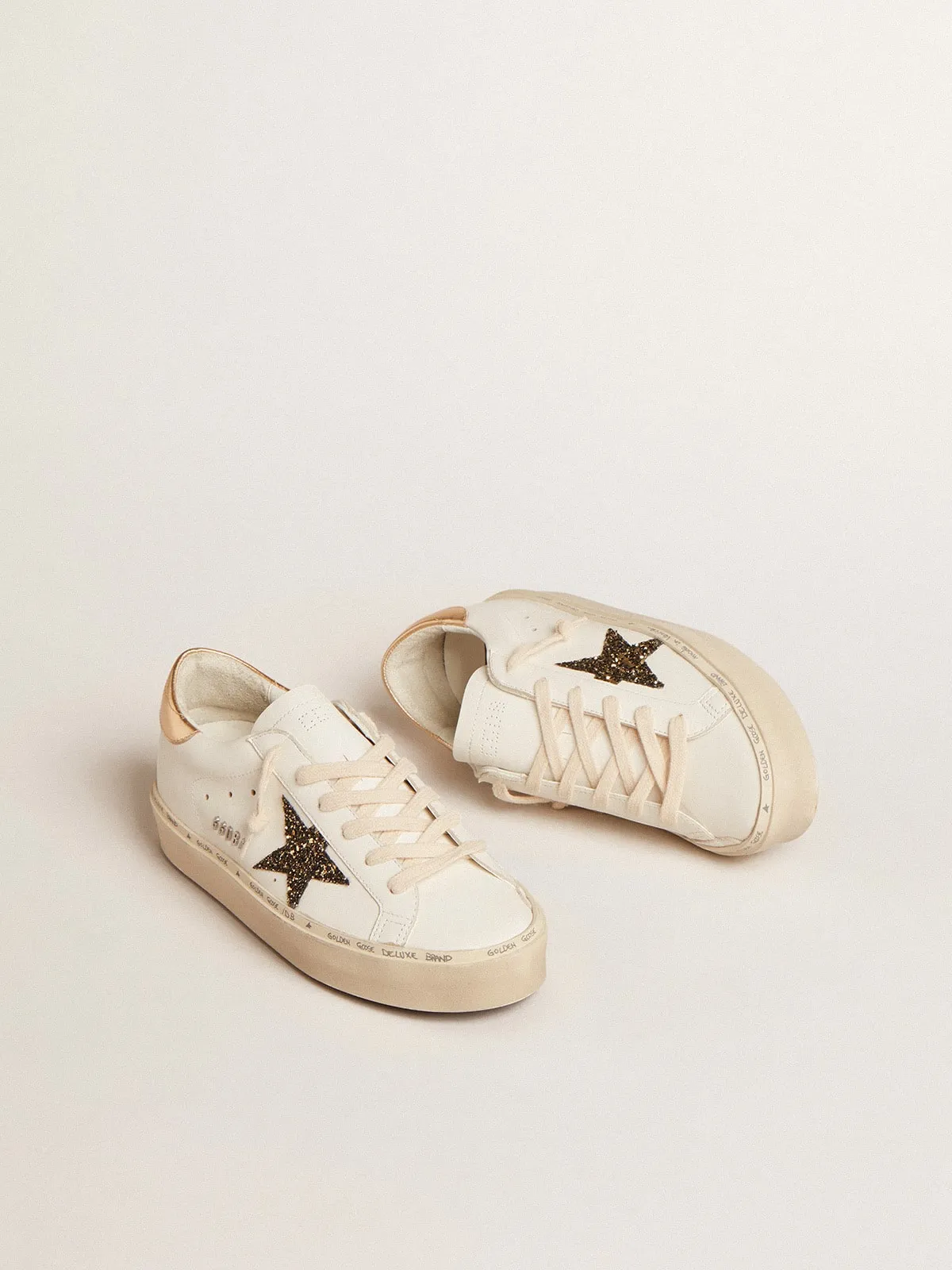 Hi Star LTD with black and gold glitter star and gold heel tab sold by Golden Goose product image thumbnail 2