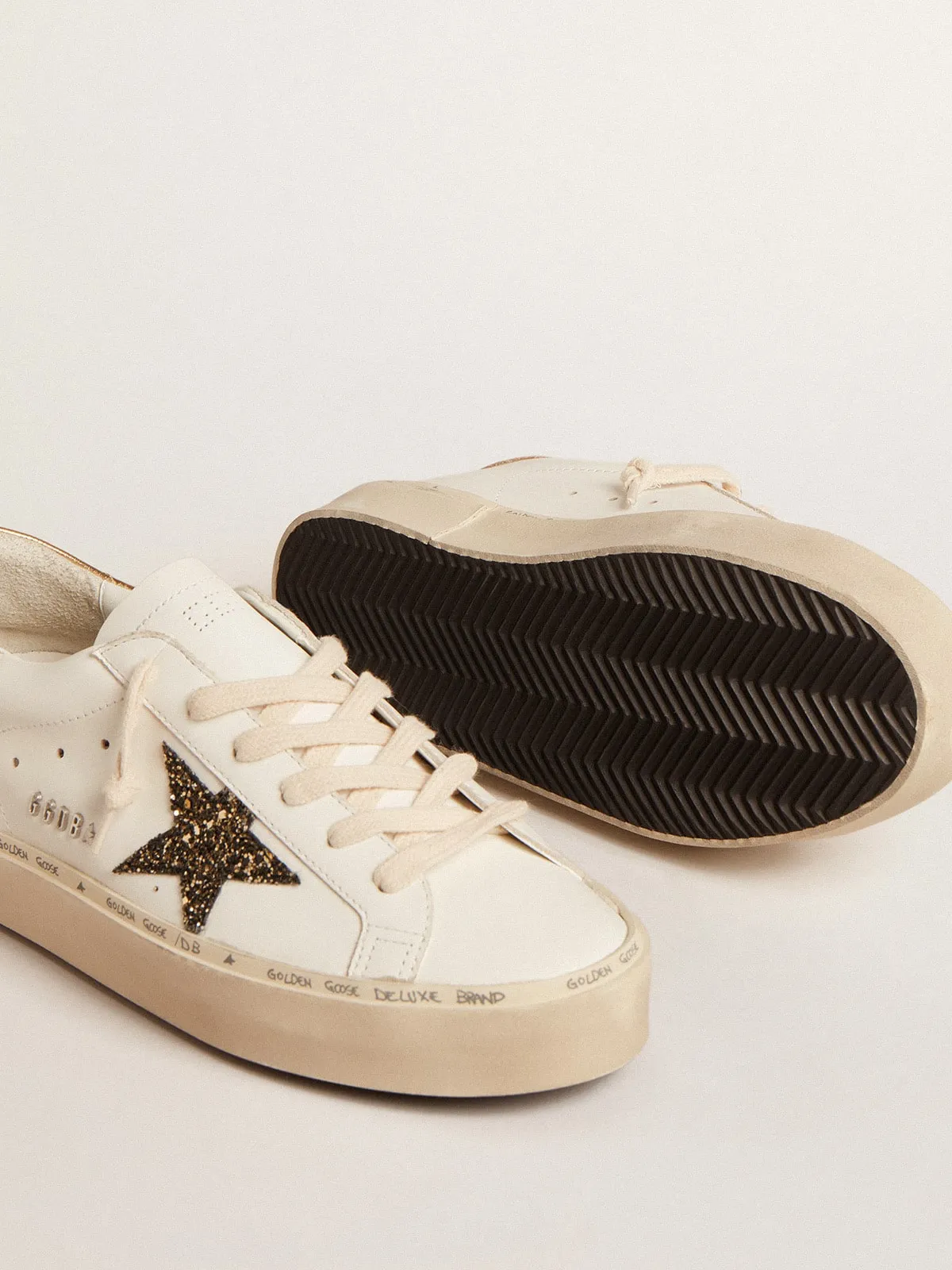 Hi Star LTD with black and gold glitter star and gold heel tab sold by Golden Goose product image thumbnail 3