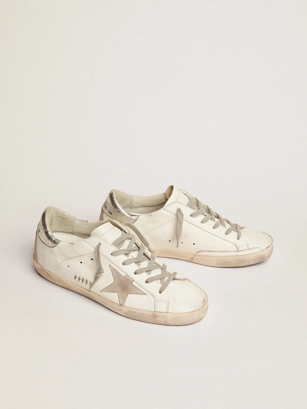 Women's Super-Star with silver heel tab and metal stud lettering sold by Golden Goose product image thumbnail 2