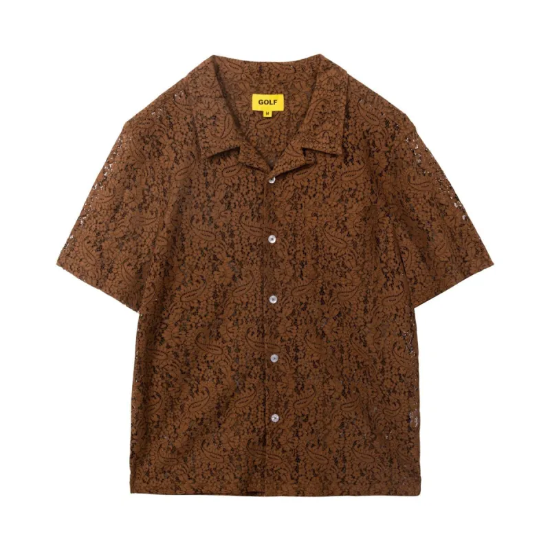 LACE PATTERN BUTTON UP by GOLF WANG sold by Golf Wang