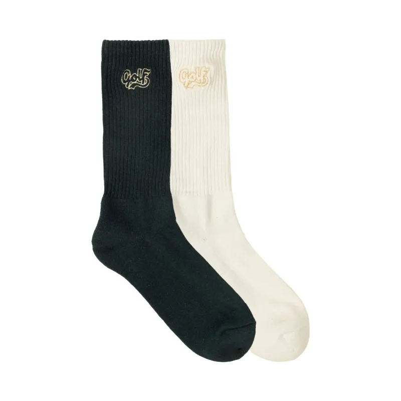 METALLIC LOGO SOCK 2PK by GOLF WANG sold by Golf Wang