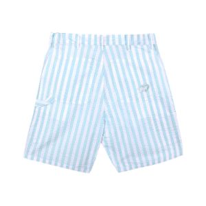 WIDE SEERSUCKER CARPENTER SHORT by GOLF WANG sold by Golf Wang