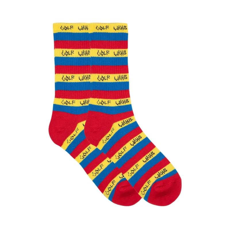 GOLF WANG MULTI STRIPE SOCKS by GOLF WANG sold by Golf Wang