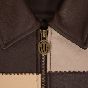 LEATHER PATCHWORK JACKET by GOLF WANG sold by Golf Wang
