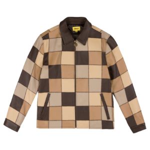 LEATHER PATCHWORK JACKET by GOLF WANG sold by Golf Wang