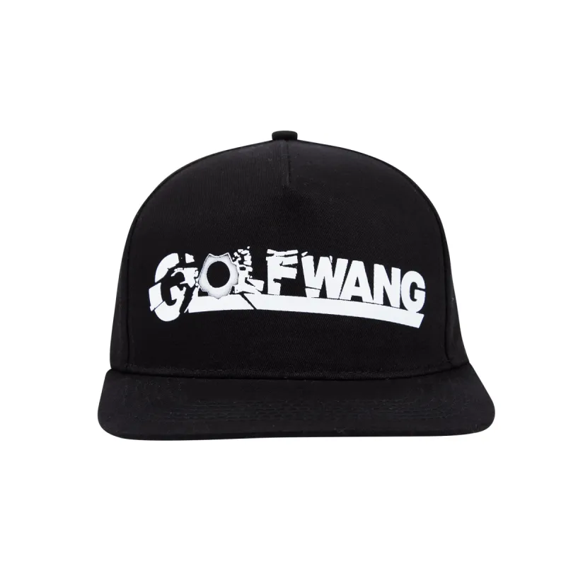 GOLF WANG Script 5パネル スナップバック キャップ 2色 送料込 GOLF WANG Script 5パネル スナップバック キャップ 2色 送料込