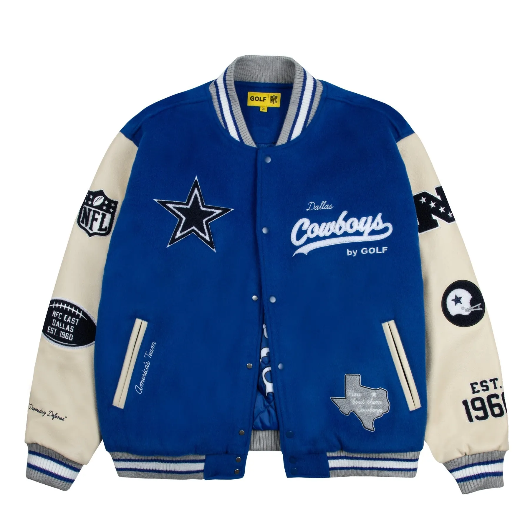 COWBOYS LETTERMAN JACKET by GOLF WANG sold by Golf Wang