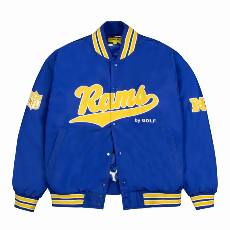 RAMS SATIN BOMBER JACKET by GOLF WANG sold by Golf Wang