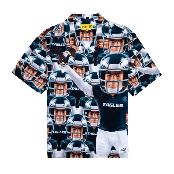 EAGLES RAYON BUTTON UP by GOLF WANG sold by Golf Wang