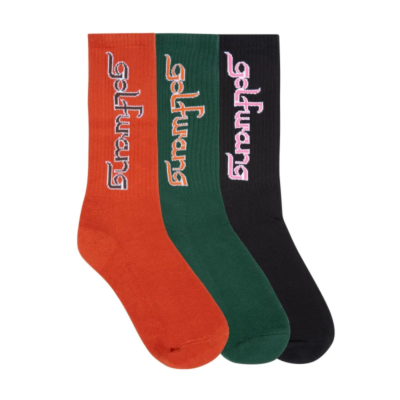 3PK FALCON SOCKS  by GOLF WANG sold by Golf Wang