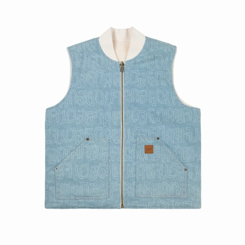 ECHO DENIM REVERSIBLE VEST by GOLF WANG sold by Golf Wang