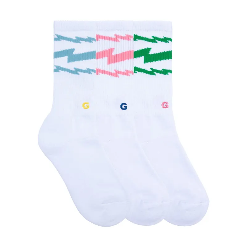 3PK LIGHTNING SOCKS by GOLF WANG sold by Golf Wang