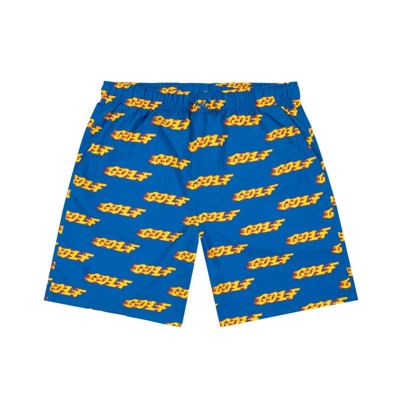 INFERNO LOGO WATER SHORTS by GOLF WANG sold by Golf Wang
