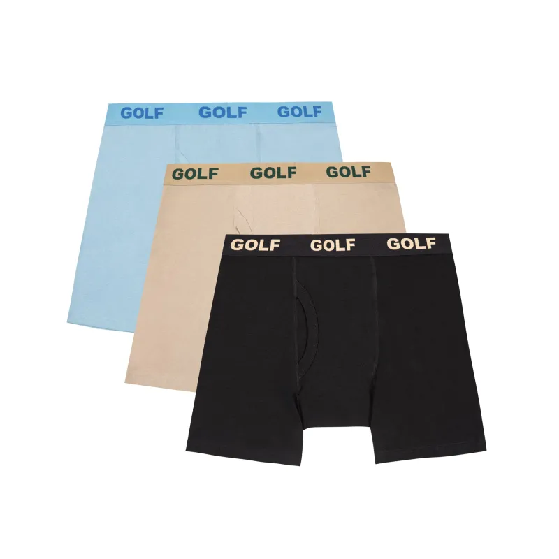 3PK LOGO BOXER BRIEFS by GOLF WANG sold by Golf Wang