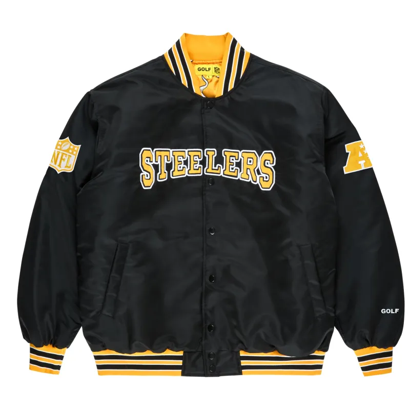STEELERS SATIN BOMBER by GOLF WANG sold by Golf Wang