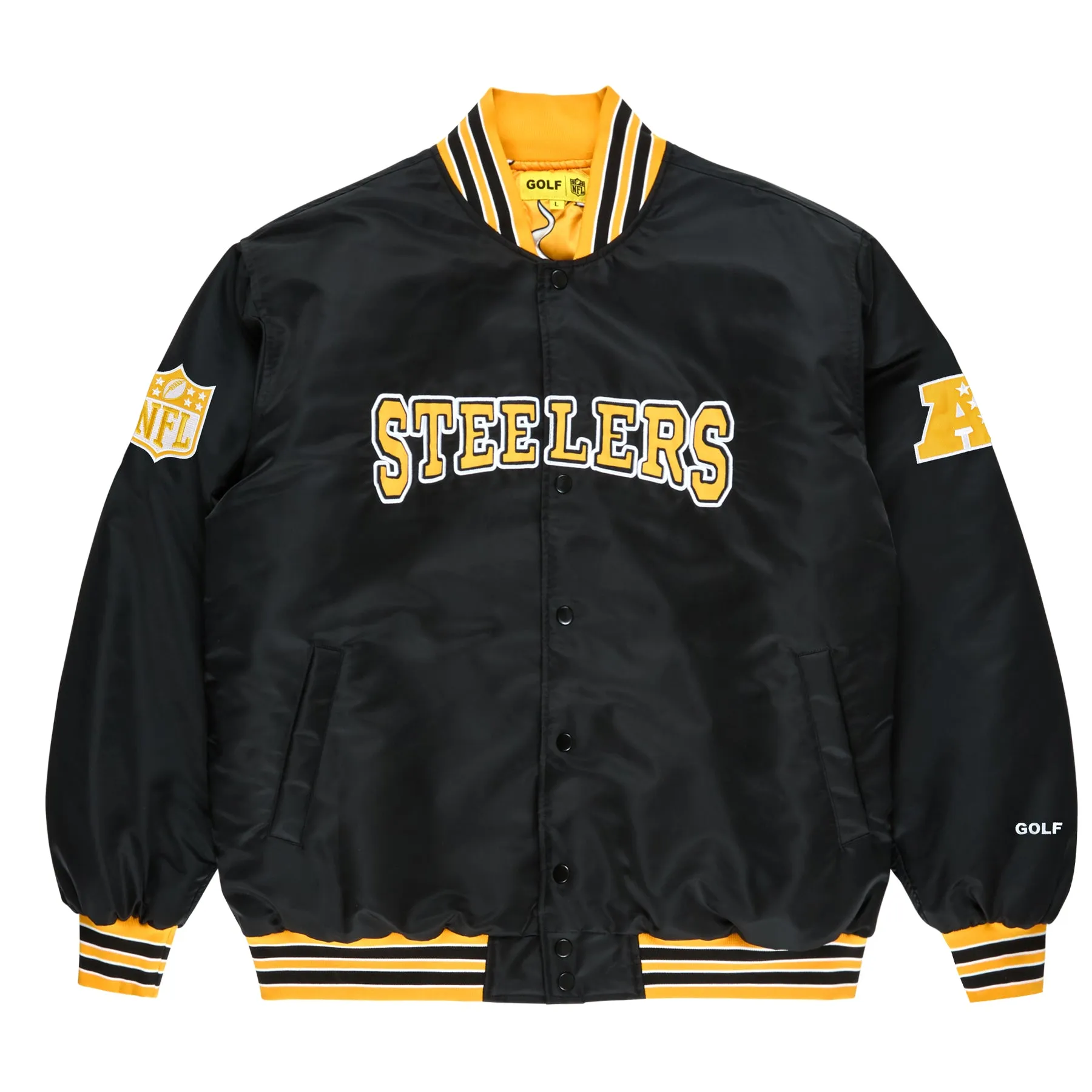 STEELERS SATIN BOMBER by GOLF WANG sold by Golf Wang