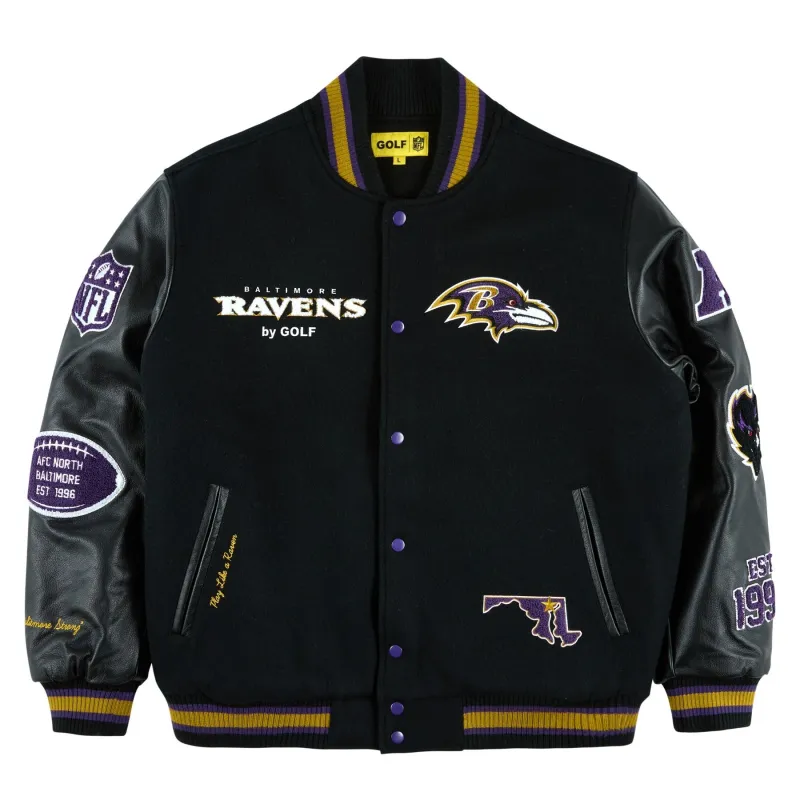 RAVENS LETTERMAN JACKET by GOLF WANG sold by Golf Wang