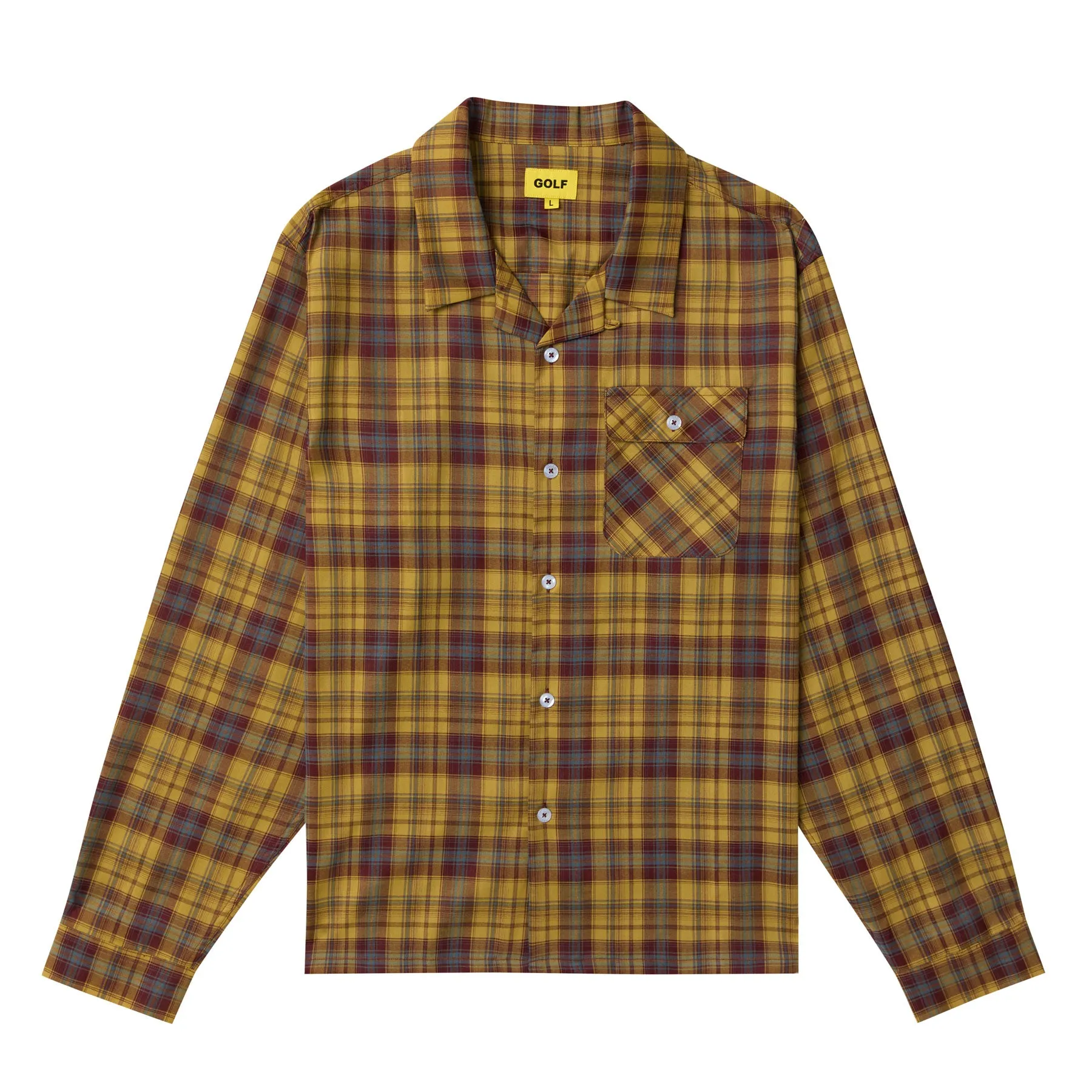PLAID TUCKER BUTTON DOWN by GOLF WANG sold by Golf Wang