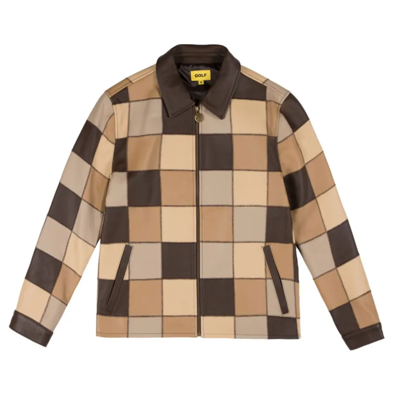 LEATHER PATCHWORK JACKET by GOLF WANG sold by Golf Wang