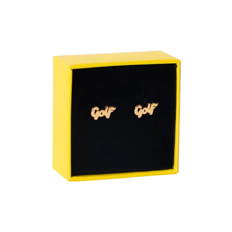 GOLF CURSIVE EARRINGS by GOLF WANG | Parallel