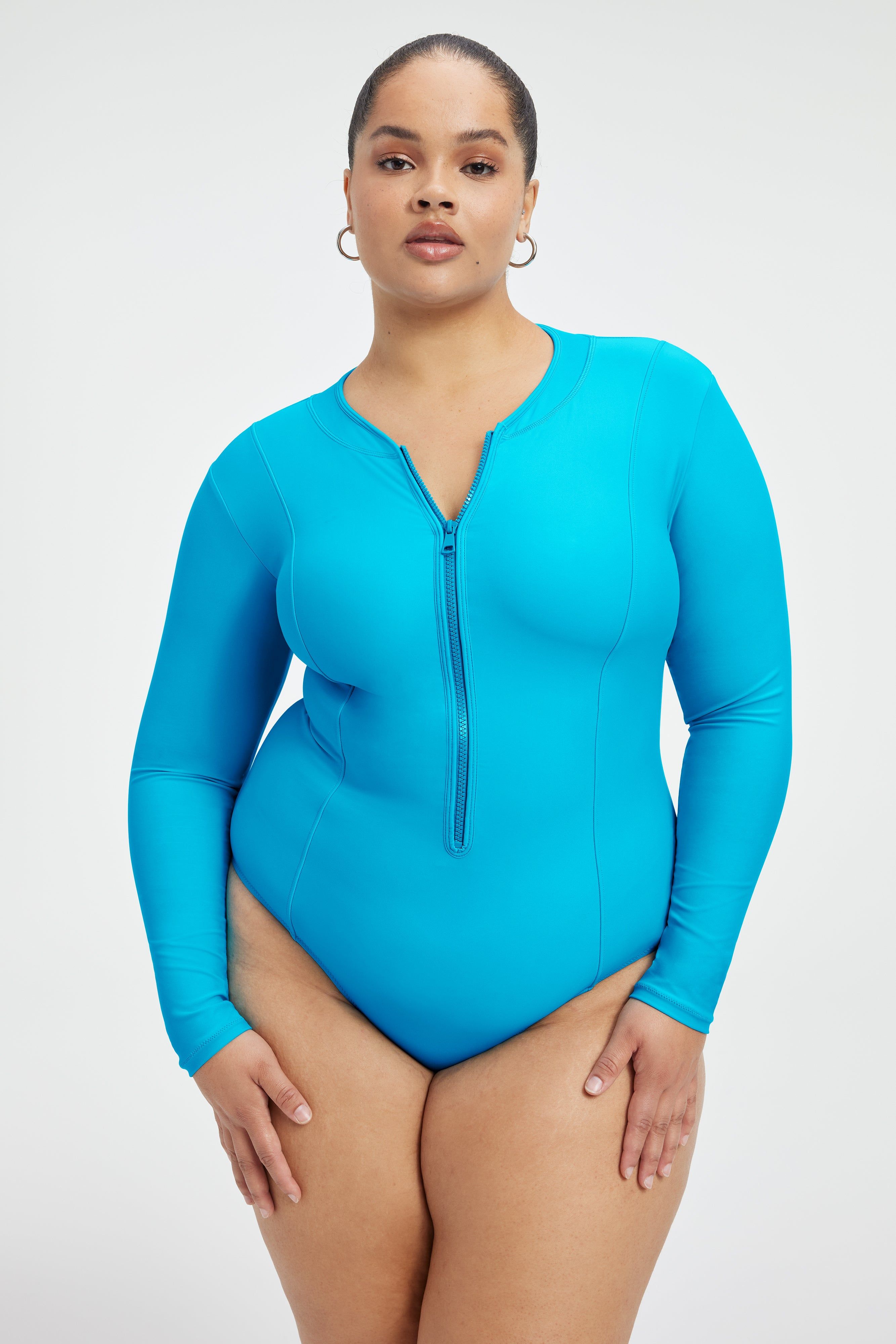 GOOD LONG SLEEVE SWIMSUIT | ATOMICBLUE001 sold by Good American product image thumbnail 6