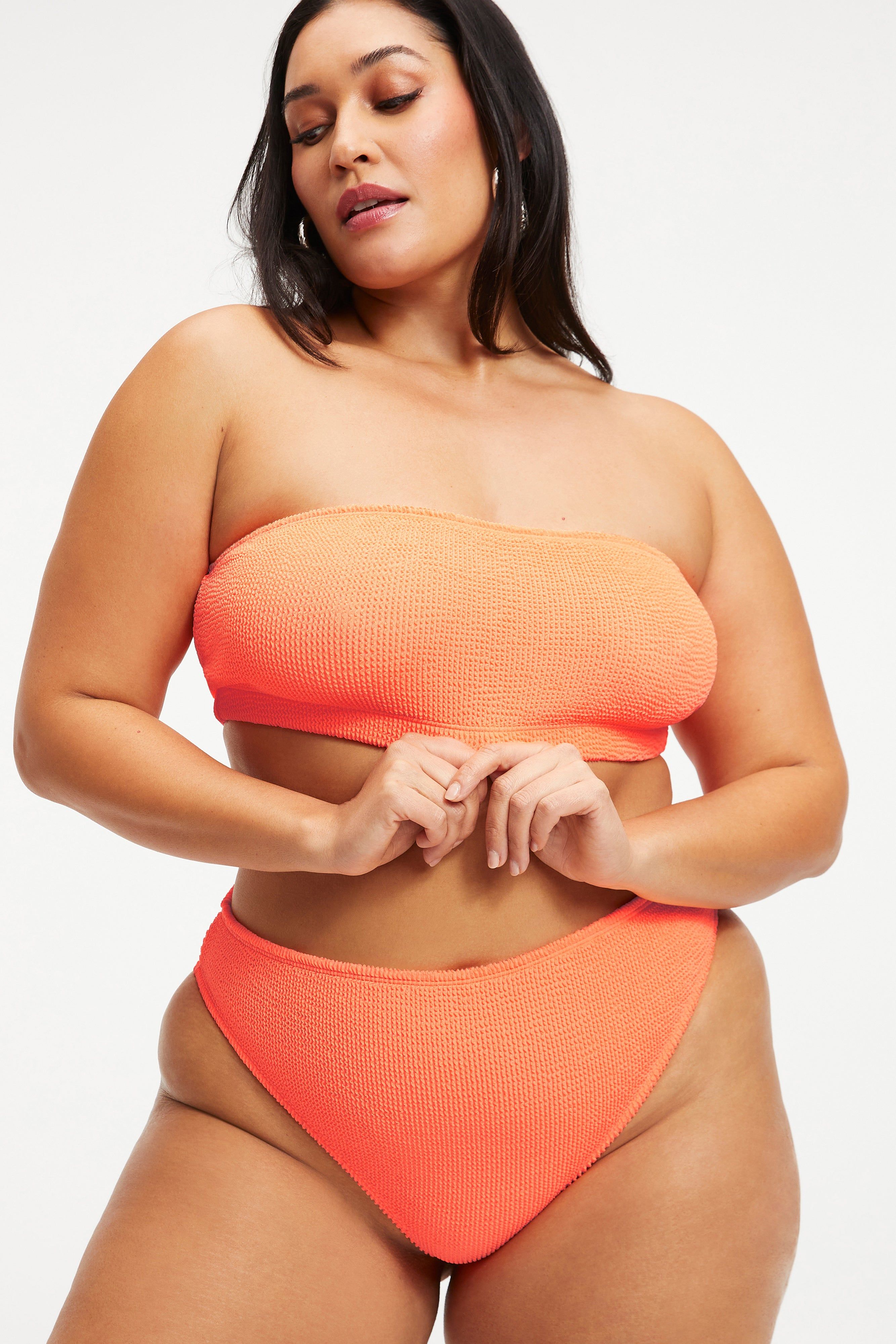 ALWAYS FITS BETTER BAND BIKINI TOP | ORANGE CREAM001 sold by Good American