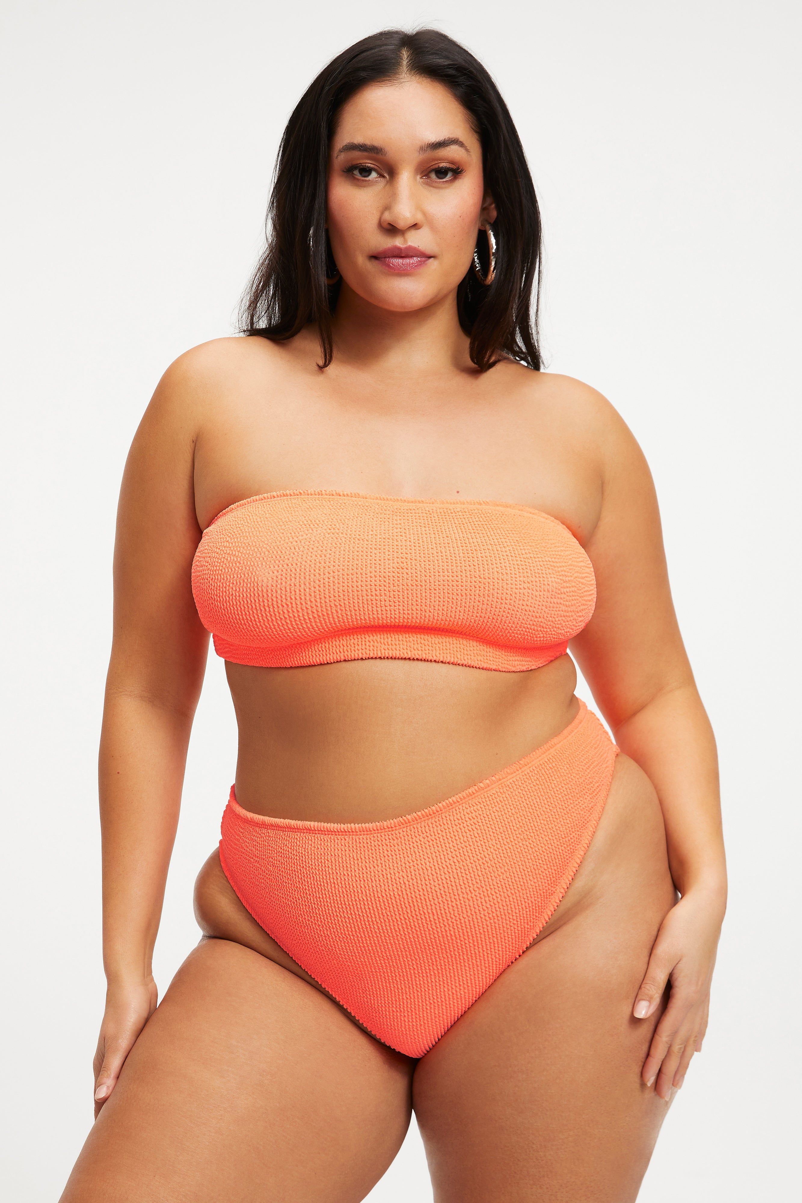ALWAYS FITS BETTER BAND BIKINI TOP | ORANGE CREAM001 sold by Good American product image thumbnail 4