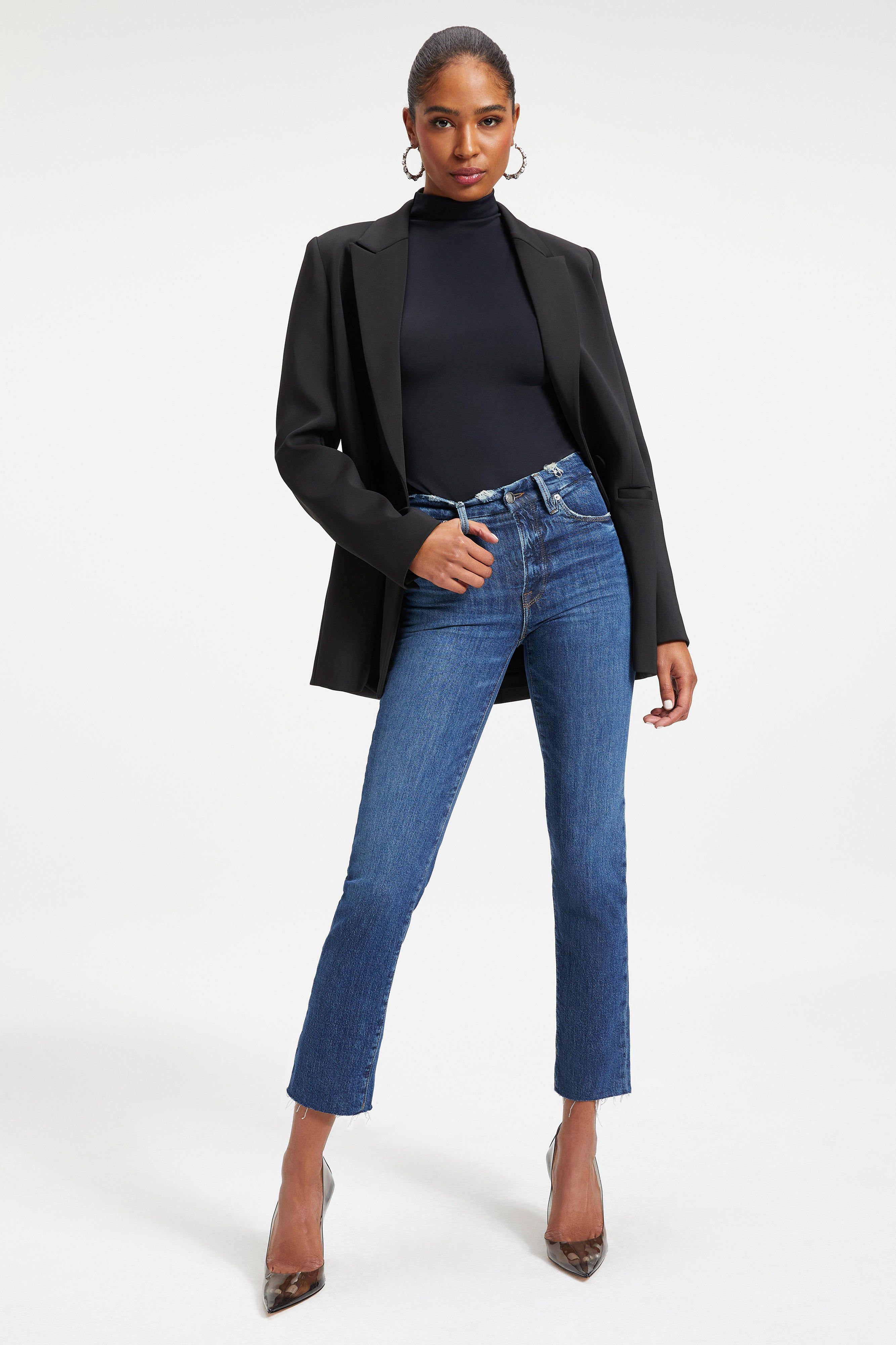 GOOD STRAIGHT JEANS | INDIGO032 sold by Good American product image thumbnail 4