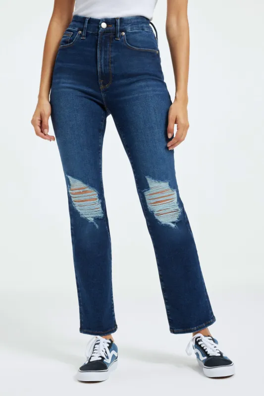 ALWAYS FITS GOOD LEGS STRAIGHT JEANS | INDIGO449 sold by Good American