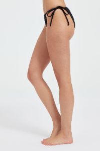 TINY TIES BIKINI BOTTOM | BLACK001 sold by Good American