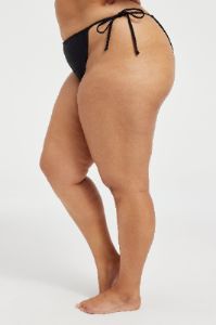 TINY TIES BIKINI BOTTOM | BLACK001 sold by Good American