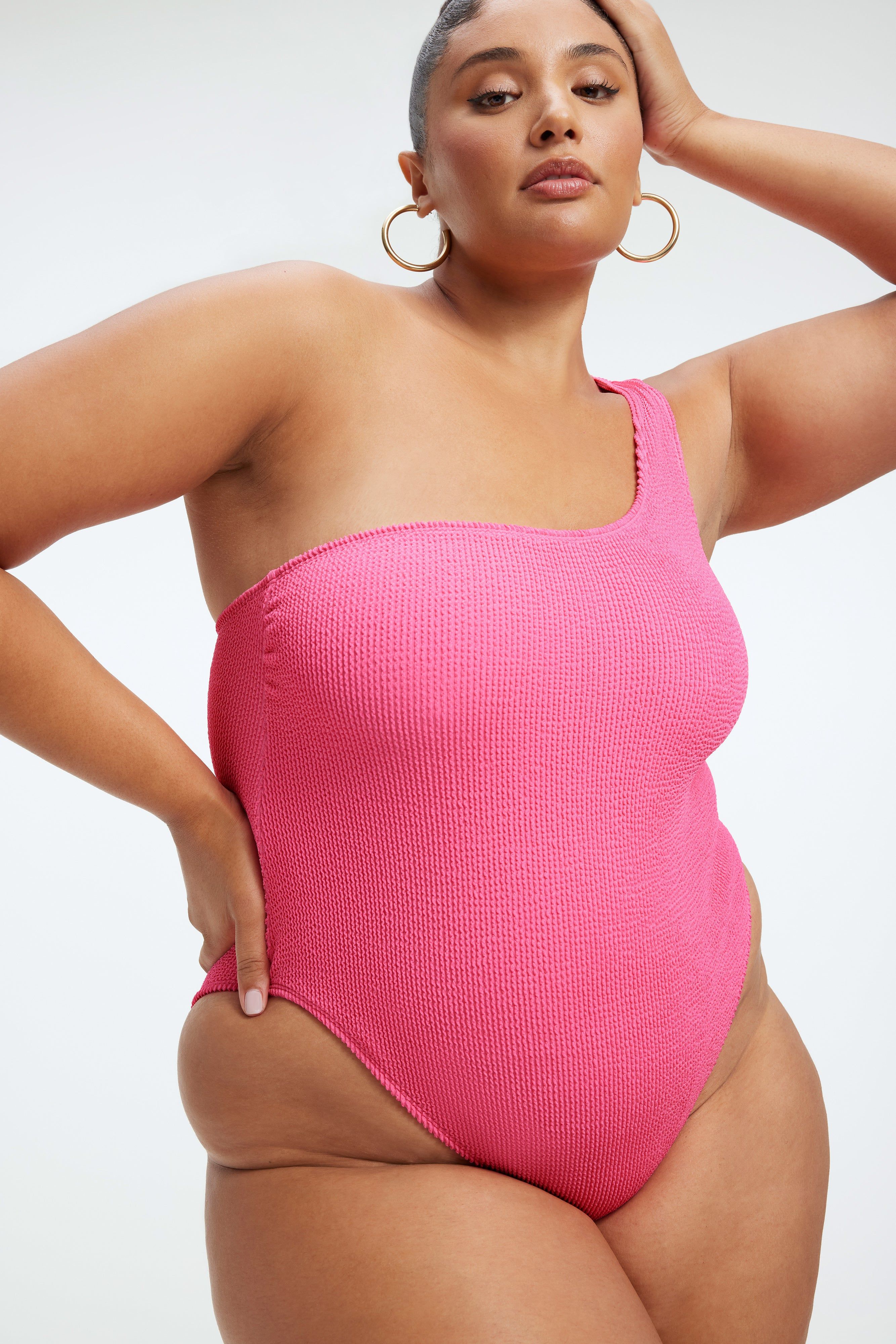 ALWAYS FITS SHOULDER ONE-PIECE | BRIGHTPINK001 sold by Good American product image thumbnail 11
