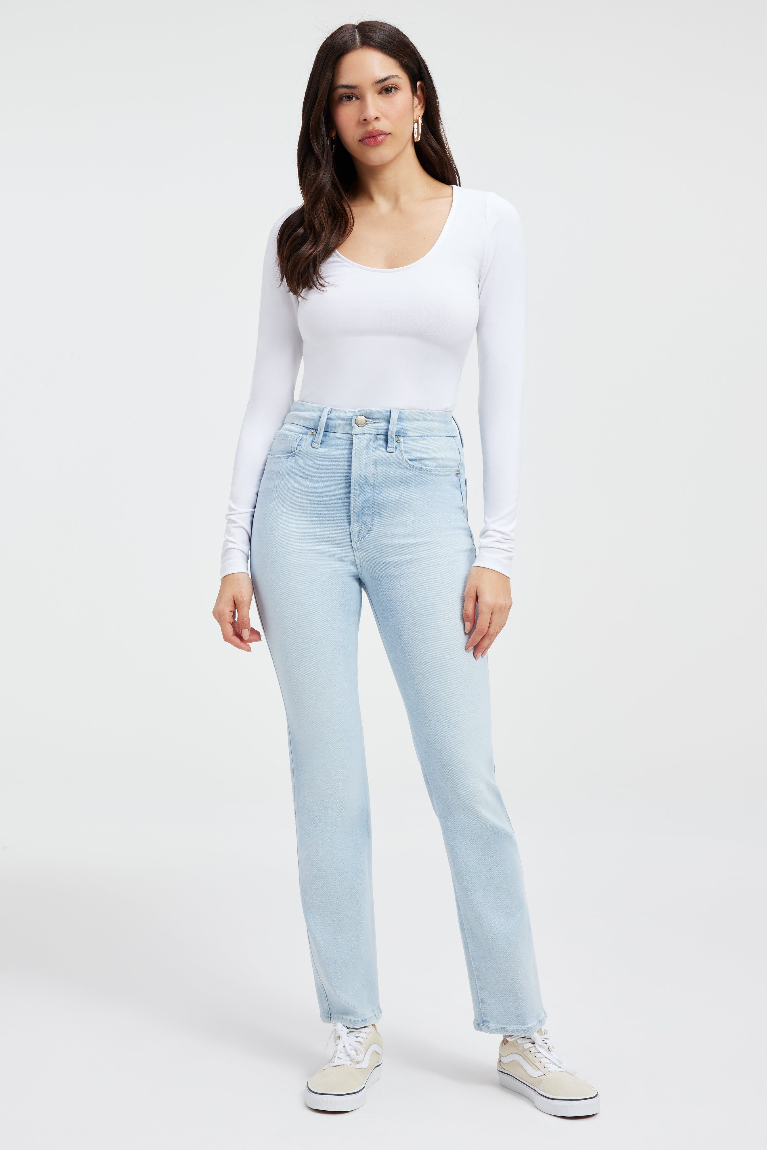 GOOD CURVE STRAIGHT JEANS | INDIGO391 sold by Good American product image thumbnail 2