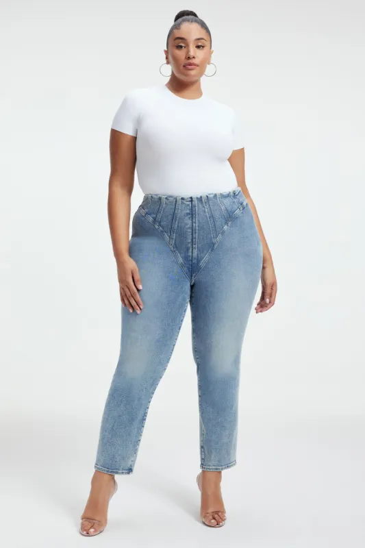 GOOD CLASSIC SLIM MEGA COMPRESSION JEANS | INDIGO442 sold by Good American