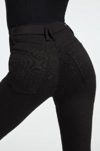 GOOD CLASSIC SLIM STRAIGHT NEVER FADE JEANS | BLACK001 sold by Good American
