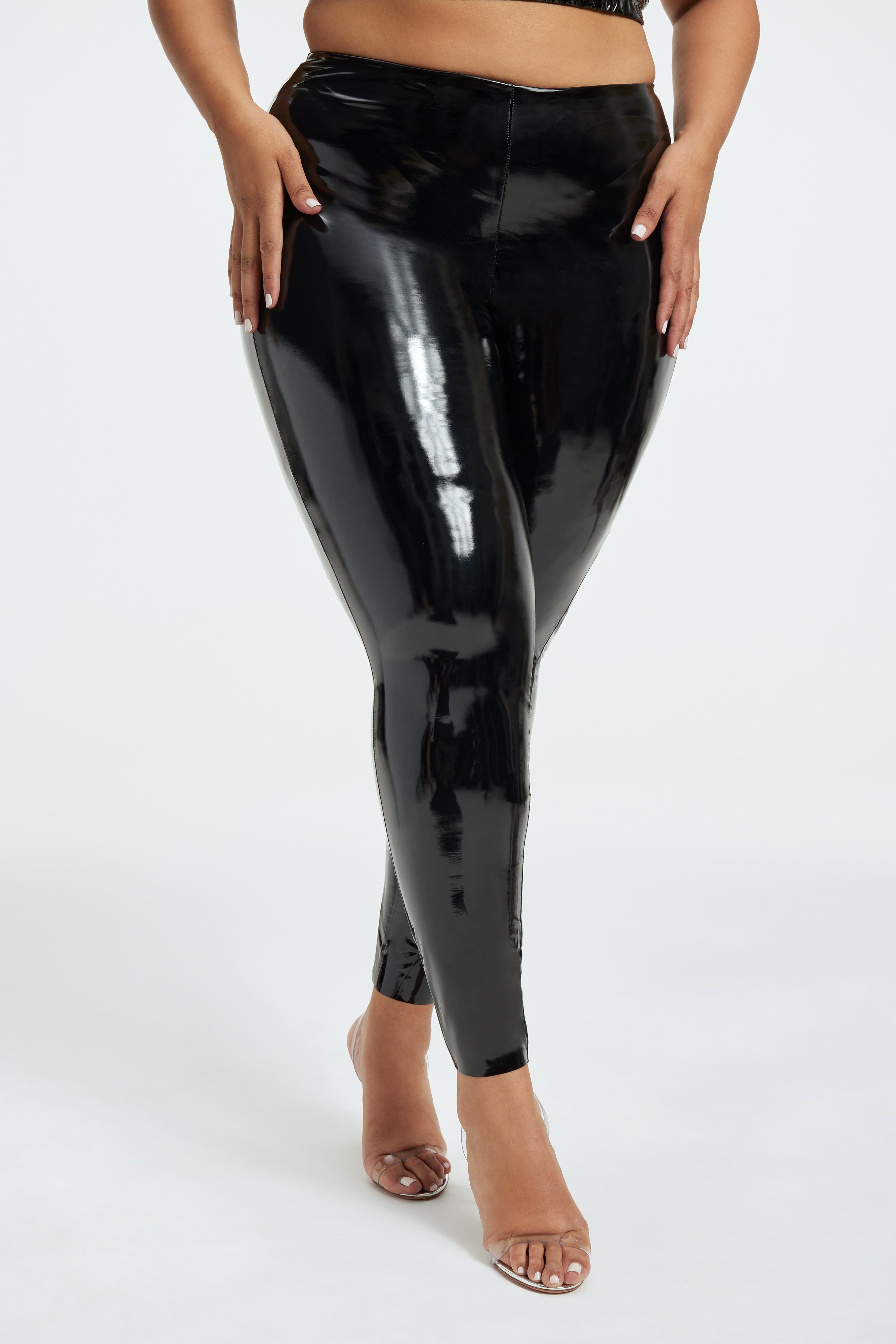 VINYL LEGGINGS | BLACK001 sold by Good American