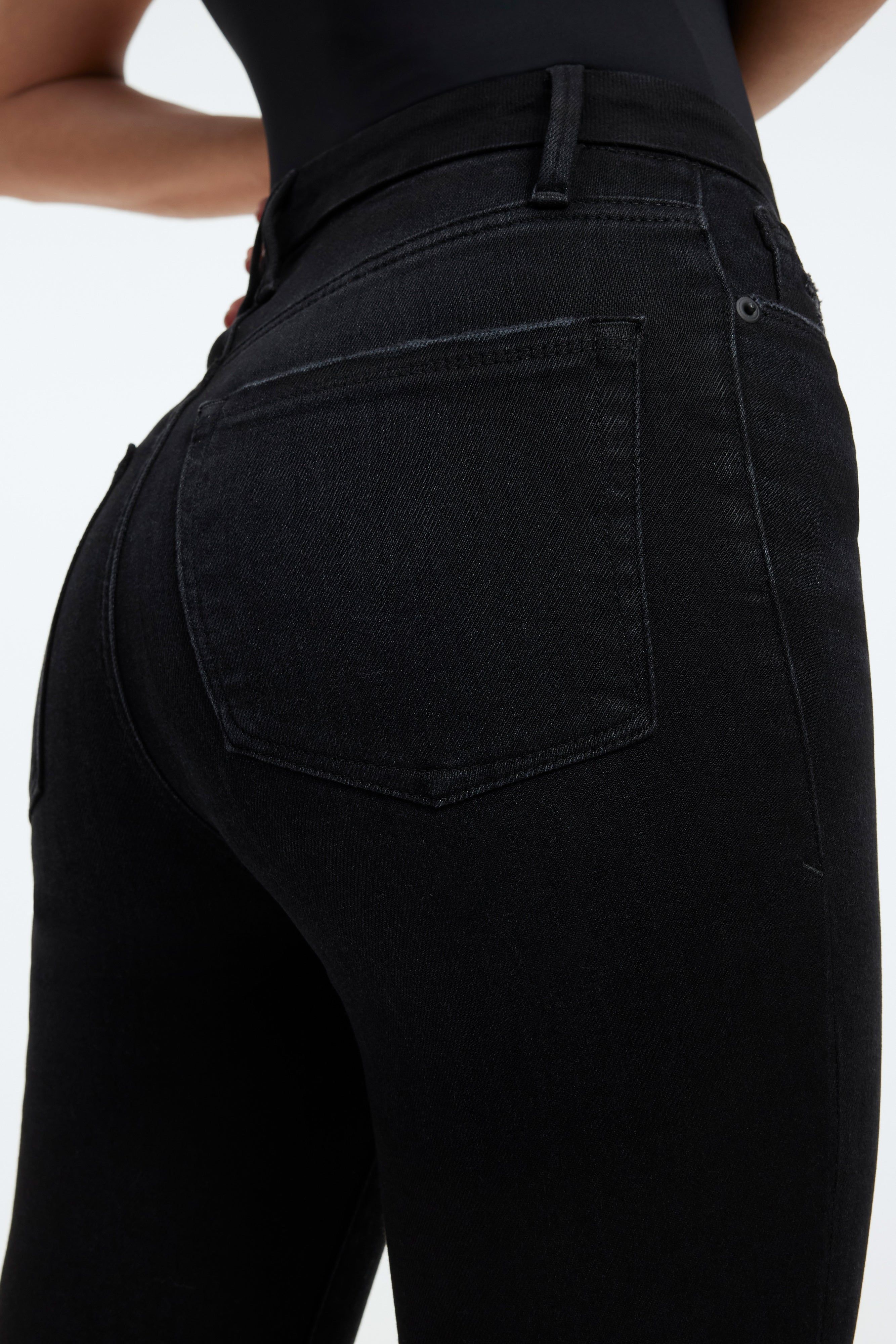 GOOD WAIST CROP JEANS| BLACK216 sold by Good American product image thumbnail 5