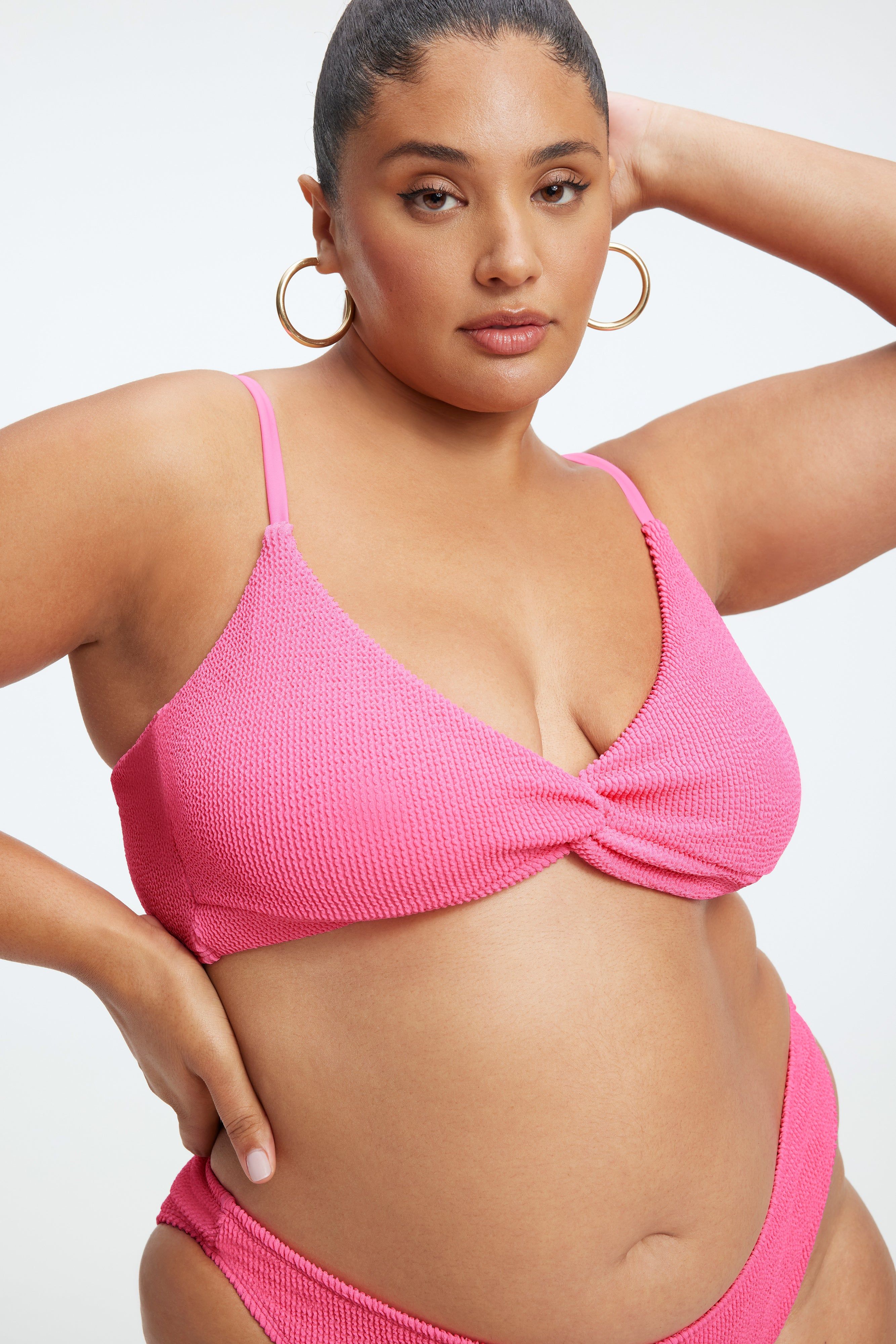 ALWAYS FITS TWIST BIKINI TOP | BRIGHTPINK001 sold by Good American product image thumbnail 12