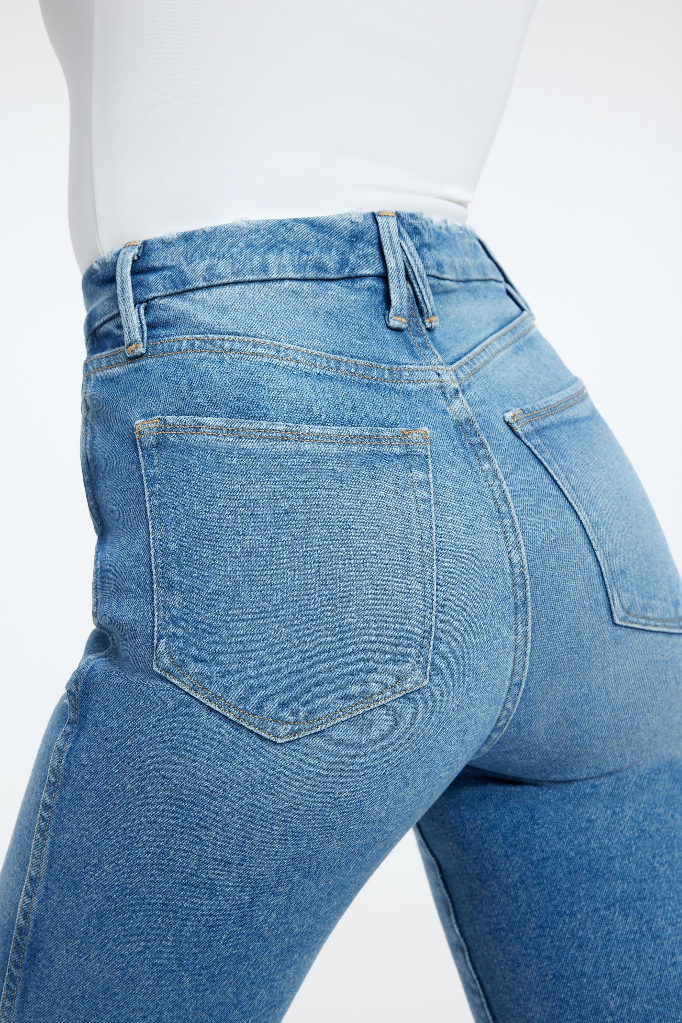 GOOD CURVE STRAIGHT JEANS | BLUE313 sold by Good American product image thumbnail 5