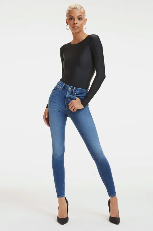 GOOD WAIST SKINNY LIGHT COMPRESSION JEANS | INDIGO312 sold by Good American