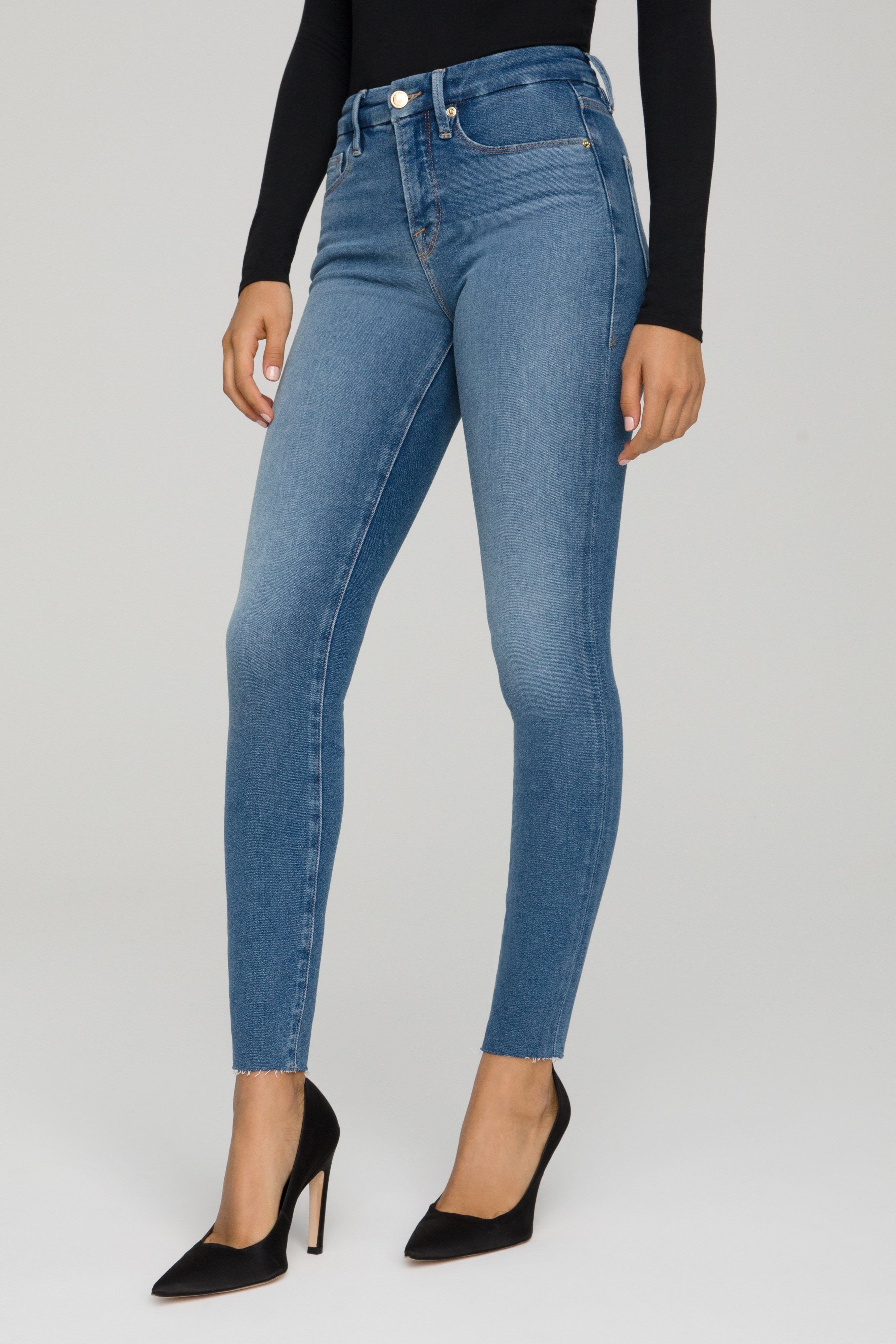 GOOD LEGS SKINNY JEANS | BLUE655 sold by Good American product image thumbnail 3
