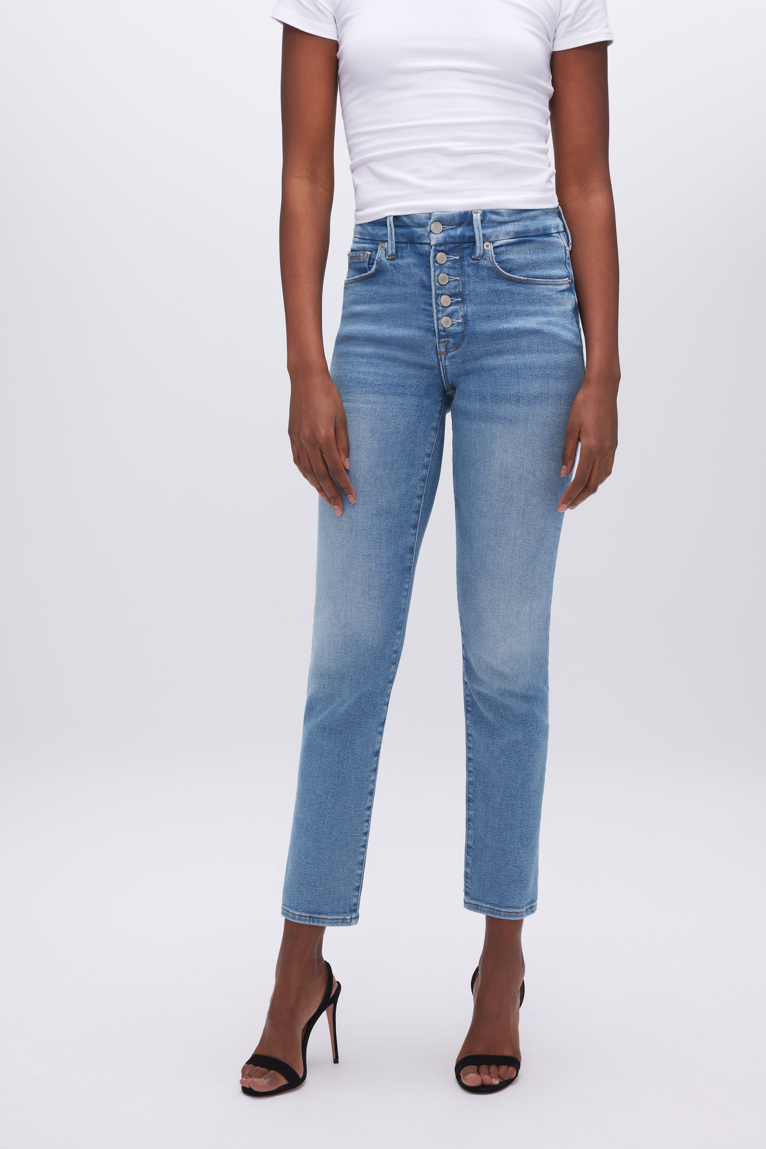 GOOD LEGS CIGARETTE JEANS | INDIGO475 sold by Good American product image thumbnail 9