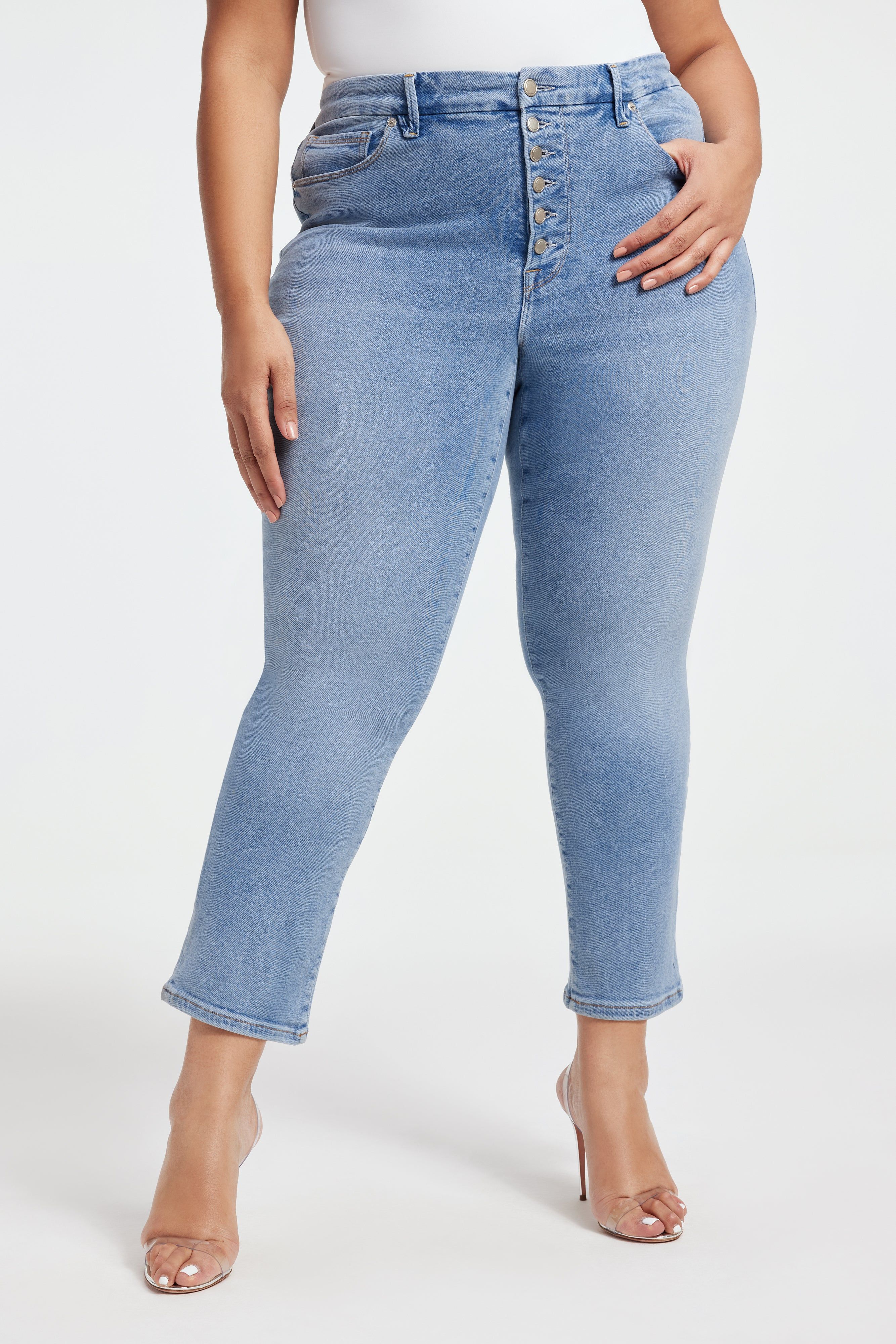 GOOD LEGS CIGARETTE JEANS | INDIGO475 sold by Good American product image thumbnail 2