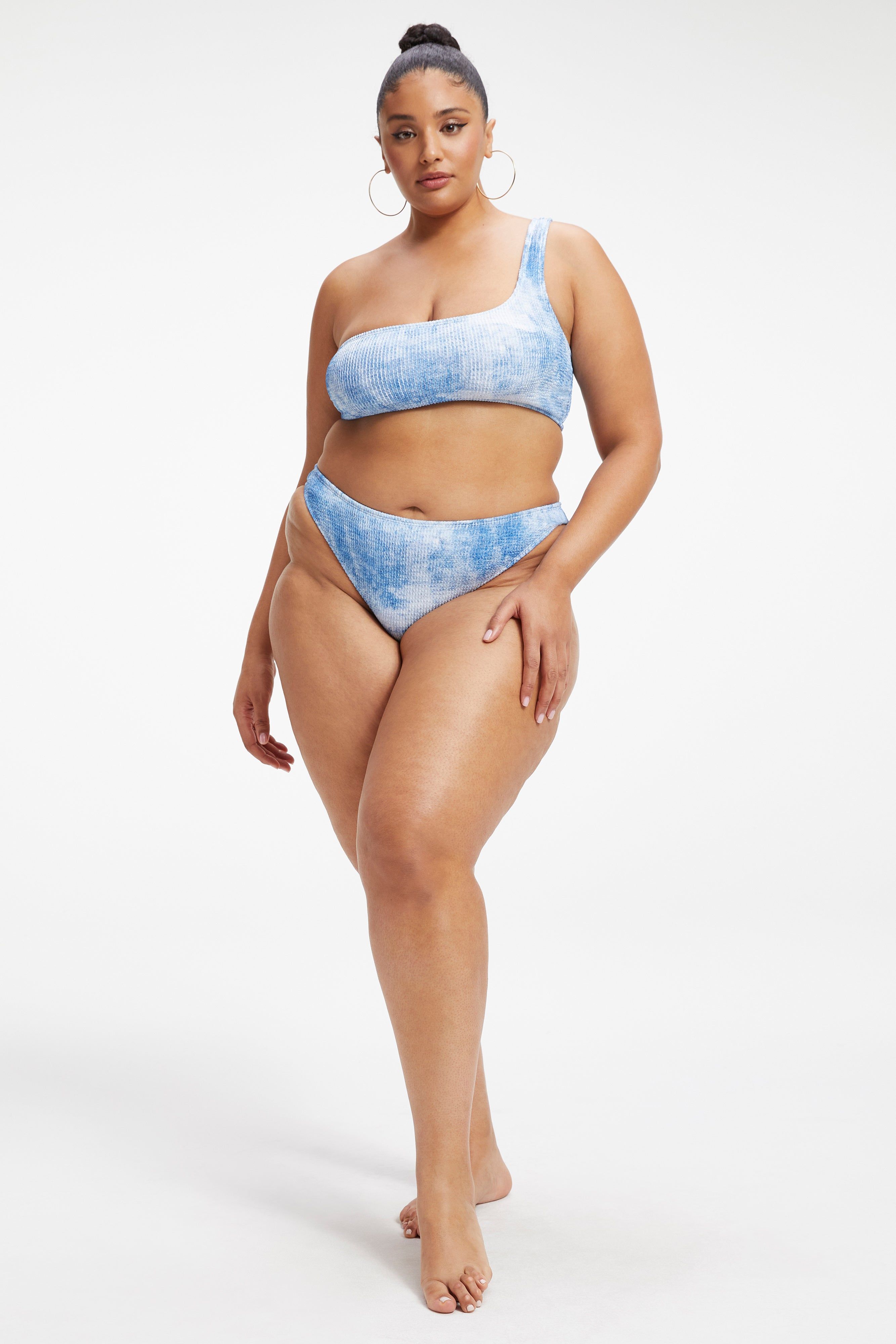 ALWAYS FITS SHOULDER BIKINI TOP | INDIGO TIE DYE002 sold by Good American product image thumbnail 8