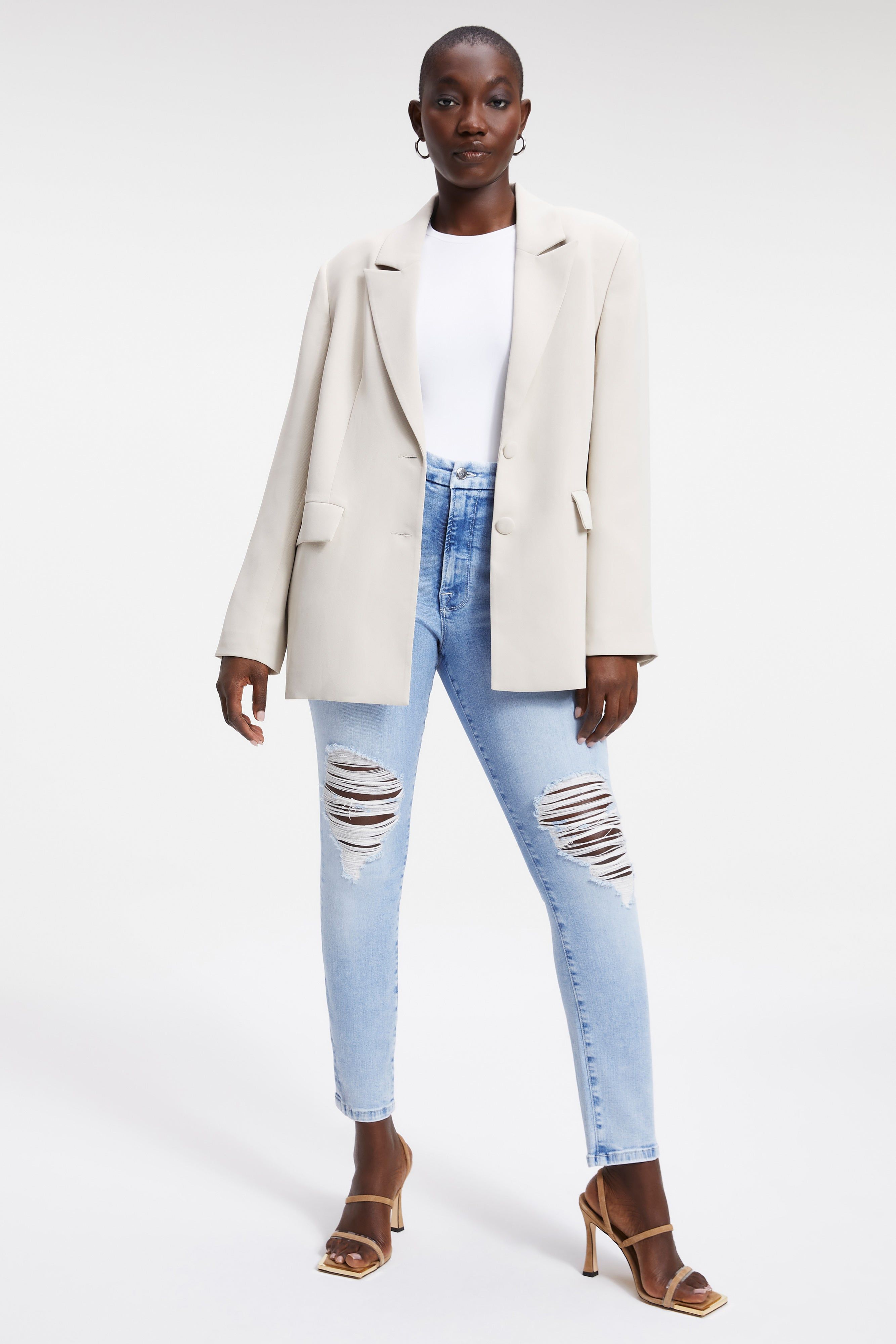 GOOD LEGS SKINNY JEANS | INDIGO007 sold by Good American product image thumbnail 7