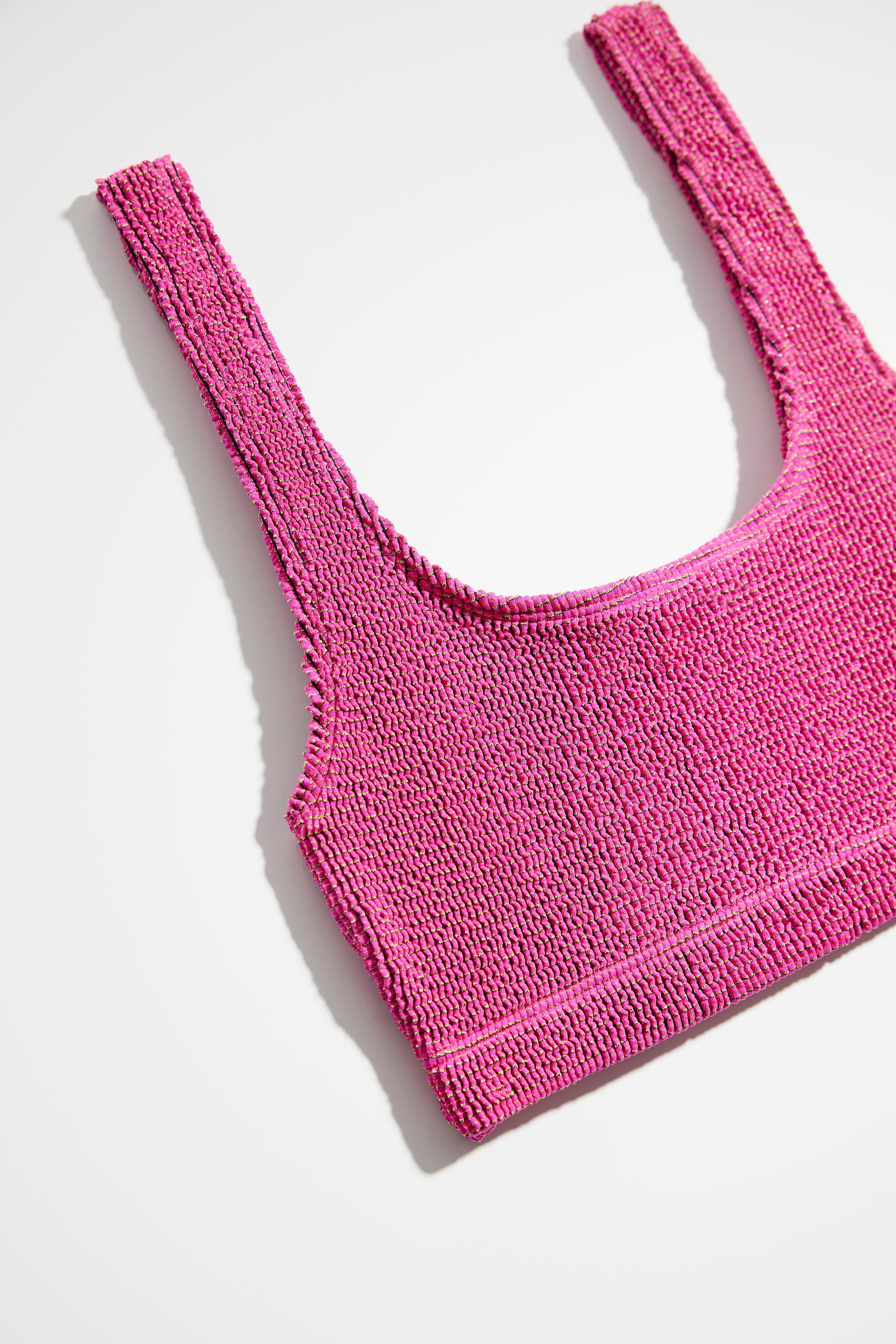 ALWAYS FITS METALLIC SCOOP TOP | FUSCHIA PINK001 sold by Good American product image thumbnail 13